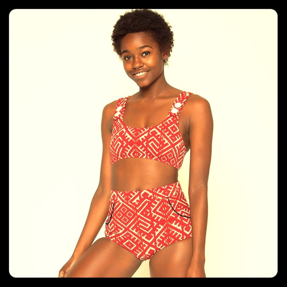 Seea Georgia Bikini Top, in Henna